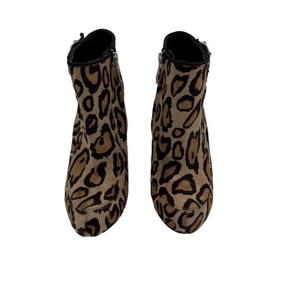 Sam Edelman Calf Hair Leather Leopard Print Kit Ankle Booties-Size 4 M cheetah - Picture 2 of 15